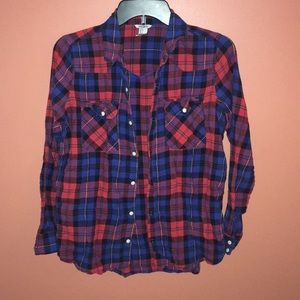 Red and Navy Flannel